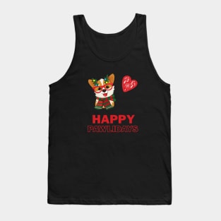 Christmas Dog: Happy Pawlidays Tank Top